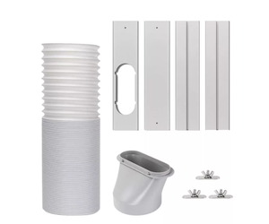 <span class=keywords><strong>Kit</strong></span> de joint de fenêtre de climatiseur Portable 1.5m tuyau d'échappement connecteur de 5.9 pouces raccord de climatisation en plastique manuel efficace - Product Image 1
