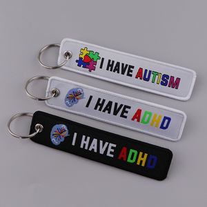 Tùy chỉnh thêu Keychain Anime Thêu Móc Chìa Khóa Cá nhân Keychain hai mặt thêu nhãn Anime Logo namel tag - Product Image 2
