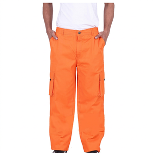 Custom Unisex Polyester/Cotton Canvas Cargo Pants <b>Waterproof</b> Breathable Windbreaker 6-Pocket Hiking Work Pants Custom Logo <b>Warm</b> - Product Image 1