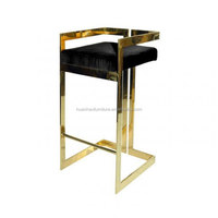 Tabouret de bar remplie de cuir en acier inoxydable, chaise bal, pour maison, hôtel et mariage, vente d'usine,
