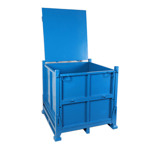 Contenedor de cesta de alambre plegable, malla de alambre apilable industrial, almacén de <span class=keywords><strong>metal</strong></span> - Product Image 6