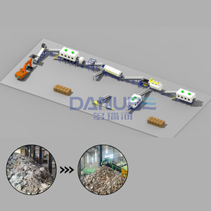 Machine d'usine de recyclage des déchets, tri des déchets solides municipaux, ligne de tri des déchets généraux, machine de tri et de broyage des ordures - Product Image 1