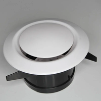 Diffuseur de plafond rond pour climatisation Abs, grille d'aération réglable, couvercles de ventilation, amortisseur pour la ventilation du système HAVC