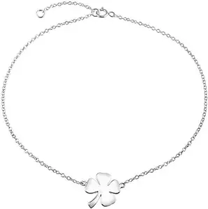 Chain Sterling Silver 925 New Tarnish Free 2024 Woman Trend Summer Four Leaf Flower Bracelet For Women