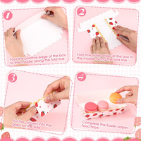Barquettes alimentaires en papier imperméables pour fraises, barquettes jetables pour fruits rouges, supports pour collations, sandwichs et hot-dogs pour fournitures de fête d'anniversaire