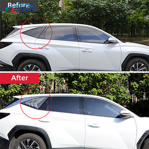 Accesorios de coche con aspecto de fibra de carbono ABS negro brillante, persianas de ventana lateral trasera, cubierta de ventilación para Hyundai Tuscon N Line <span class=keywords><strong>NX4</strong></span> 2021-2025 - Product Image 6