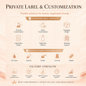 Complément alimentaire en marque privée OEM ODM, collagène en peptides, liquide oral, vitamine C, astaxanthine pour l'éclat de la peau, anti-âge, élasticité de la peau - Product Image 5