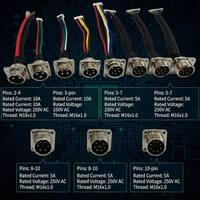 Connecteur d'aviation étanche GX12 GX16 GX20 2-10 broches mâle à filetage, boîtier métallique IP67 pour capteur LED étanche IP67