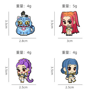 K POP Demon <strong>Hunter</strong> Anime Badge HUNTR/<strong>X</strong> Girl Group Trendy Cool Cute Cartoon Brooch Cartoon Pin - Product Image 3