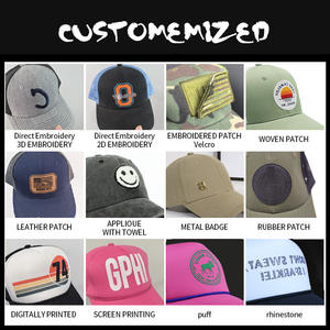 Topi trucker jaring kotak-kotak uniseks, topi bisbol gorras kustom pria, topi trucker jaring busa kosong dengan logo cetak puff uniseks - Product Image 5