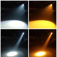 Projecteur LED Zoom Par Can 200W avec Ventilateur Silencieux, Blanc Froid/Chaud 2-en-1 pour Studio, DJ, Discothèque, Concerts et Événements