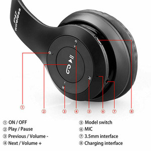 Usine P47 casque USB 3.5mm <span class=keywords><strong>Jack</strong></span> filaire écouteurs réglable Audifonos casque de jeu prise en charge carte SD écouteurs écouteurs - Product Image 4