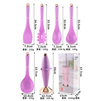 Ensemble d'ustensiles de cuisine en silicone Manjia avec support 6 pièces/ensemble cuillère en silicone ensemble d'ustensiles de cuisine accessoires de cuisine