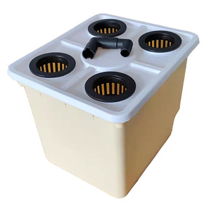 Seaux Bato noirs/beiges de 11 litres avec coudes, couvercles blancs à un/deux/quatre trous, seau hydroponique néerlandais pour tomates et herbes - Product Image 6