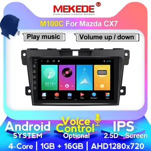 Автомагнитола MEKEDE M100 на Android 9 с голосовым управлением, 4 ядра, DVD, мультимедийный плеер для Mazda cx-7 CX7 2006-12, радио, стерео, видео, GPS-навигация