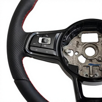 Volant en cuir noir avec surpiqûres, le plus populaire pour Volkswagen, pour VW California Passat Jetta Golf MK7
