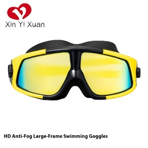 Lunettes de natation unisexes pour adultes, anti-buée, étanches, haute définition, grande monture, lentille en PC, modèle extérieur XF001 - Product Image 4
