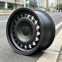 Jantes forgées au design concave personnalisé, jantes en aluminium forgé de style rétro noir pour berline et véhicule tout-terrain
