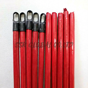 Balai à manche en bois recouvert de PVC rouge du Vietnam, avec pelle à poussière à filetage italien longue, portable, écologique, imperméable, pour toilettes, extensible - Product Image 2