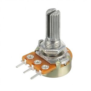 WH148 Single Triple Potentiometer B10K TUNING POTENTIOMETER SHANK LENGTH 15MM WITH SCREW <b>SPACER</b> - Product Image 1
