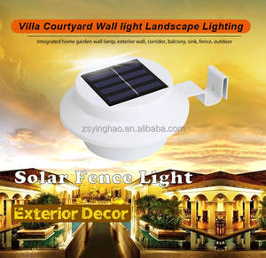 IP65 Waterproof Outdoor Decor Garden Solar Fence Post Lamp Wall Led Solar <strong>Gutter</strong> <strong>Lights</strong> - Product Image 4