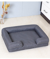 Canapé-lit moderne pour chien et chat, grand, orthopédique, en mousse à mémoire de forme, imperméable, de luxe, personnalisé, avec housse amovible et lavable
