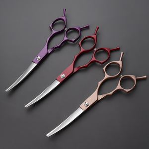 Mj Gebogen Hond <span class=keywords><strong>Grooming</strong></span> Schaar Licht Gewicht Professionele Pet <span class=keywords><strong>Grooming</strong></span> Scharen Rvs Voor Honden Katten - Product Image 5