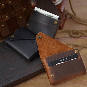 Monedero de Cuero Genuino Boshiho RTS para Envío Directo, Monedero Crazy Horse, Cartera para Dinero - Product Image 3