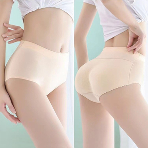 Panty levanta glúteos para mujer, faja moldeadora de glúteos con relleno, ropa interior acolchada, panty de cintura alta con control de abdomen y realce de cadera, shorts. - Product Image 2