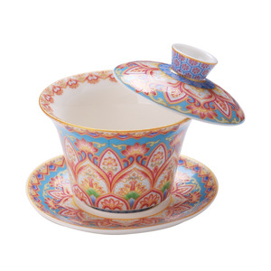 <span class=keywords><strong>Bol</strong></span> à thé en émail de porcelaine bleu et blanc, <span class=keywords><strong>bol</strong></span> à thé Kung Fu Sancai avec couvercle, <span class=keywords><strong>bol</strong></span> à thé en céramique avec couvercle - Product Image 5