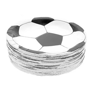 Wholesale 9 Inch Sports-Themed Round Paper <b>Plates</b> CMYK Printed Soccer High Quality Modern Style Hot Selling - Product Image 1