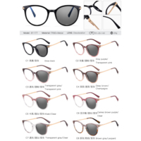 MS 81177 Meilleures Ventes 2025 Nouveaux Cadres de Lunettes Photochromiques TR90+Métal Optique Anti-Lumière Bleue Photogray