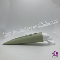 Tube cosmétique personnalisé OEM souple 100g en aluminium/plastique avec impression numérique, emballage LXD852, tube de dentifrice blanc à capuchon rabattable
