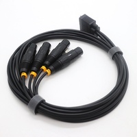 Câble de connexion audio-vidéo HD15PIN DB9 mâle vers 4 XLR femelle, blindé PVC, conducteur en cuivre nu, personnalisé, industriel, un-vers-quatre
