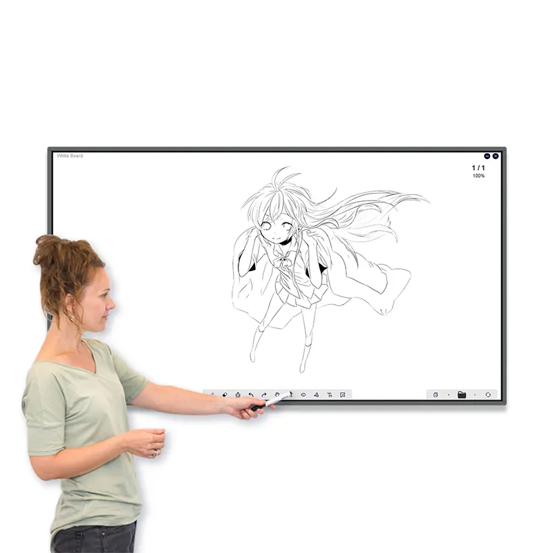 Riotouch P 82 Inch Ir Infrarood Elektronische Interactieve Whiteboard Touchscreen Communiceren Digitale Smart Board Voor School