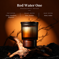 Bougie parfumée pour usage intérieur, longue durée, coffret cadeau haut de gamme, nouvelle mèche en bois parfumée à base de plantes.