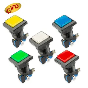 IFD eğlence oyun makinesi aksesuarları farklı renkler 30mm düzlem Arcade anahtarı Push Arcade oyun düğmesi anahtarı