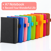 A7 Hardcover Thermobindung Kleines Mini-Leinen-Taschennotizbuch Blanko-Seiten Journal Büro Zuhause Schule Schreibwaren Geschenk