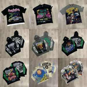 Kaos Pria Custom 2026 Berkualitas Tinggi, Sablon Digital Streetwear, Model Rough, Berlian Imitasi, Lengan Pendek, untuk Pria - Product Image 1