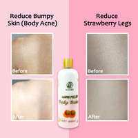 Lait Corporel Hydratant Coloré 500 ml au Karité, Fraise, Mangue et Noix de Coco, Soin Corporel Blanchissant et Beurre de Lotion pour Femmes