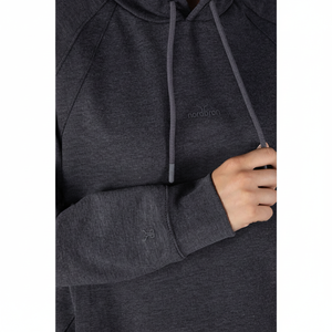 เสื้อสเวตเชิ้ตผู้หญิงทรงปกติ สปอร์ตแวร์ลำลอง ผ้าฝ้าย แขนยาว ถักทอ มีฮู้ด กระเป๋า ดีไซน์แบบมัดขอบ แต่งเอฟเฟกต์ทำเก่า/ซีดจาง รุ่น TR ให้ความรู้สึกเย็นสบาย - Product Image 1