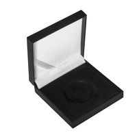 Caja de exhibición de monedas de desafío con logotipo personalizado, de terciopelo PU de 40 mm, superventas al por mayor, caja de regalo de terciopelo para monedas