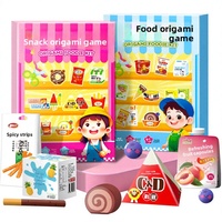 Juguetes Educativos Hechos a Mano con Temática de Snacks, Kit de Manualidades 3D de Recorte de Papel, Juego de Simulación para Niños y Niñas