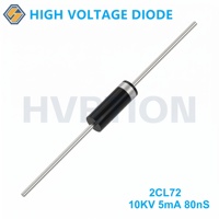 Diode haute tension 2CL72, 10KV/5mA 80nS, diode à récupération rapide, diode haute tension faible courant avec boîtier miniature 3*10 mm.