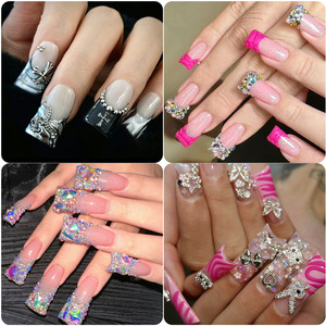 Nouvel arrivage de faux ongles en mode canard, demi-couverture, embouts transparents, extension d'ongles français 10 tailles pour fournitures de <span class=keywords><strong>manucure</strong></span> - Product Image 2