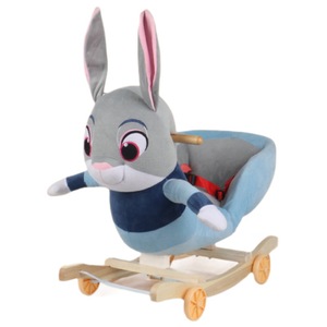 Детские плюшевые игрушки лошадь деревянное колесо детская лошадка-качалка детская игрушка кресло-качалка - Product Image 6