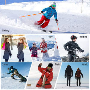 Chaussettes <span class=keywords><strong>chauffantes</strong></span> rechargeables pour l'hiver, pour la randonnée en plein air, le <span class=keywords><strong>ski</strong></span>, les jambières <span class=keywords><strong>chauffantes</strong></span> respirantes en tissu de coton épais - Product Image 4