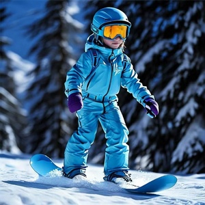 AQTQ Ski Jacket High Quality Custom Ski Wear <strong>Winter</strong> Outdoor Kids <strong>Overalls</strong> One Piece Ski Suit Jumpsuit - Product Image 3