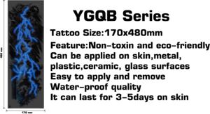 Adesivi per Tatuaggi Temporanei con Design di Animali Fluorescenti per Applicazione sul Corpo - Tatuaggi al Neon Ecologici per Concerti Notturni - Product Image 2