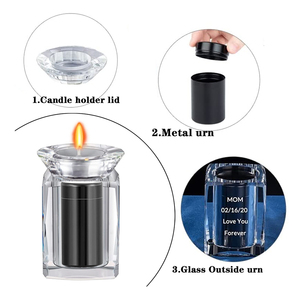 Tanrı Seni Kucaklarında Tutar Babam Minyatür <span class=keywords><strong>Urn</strong></span> Kristal Külleri Saklama Kabı İnsan Evcil Hayvan Köpek Külleri İçin Hatıra Kutusu - Product Image 3